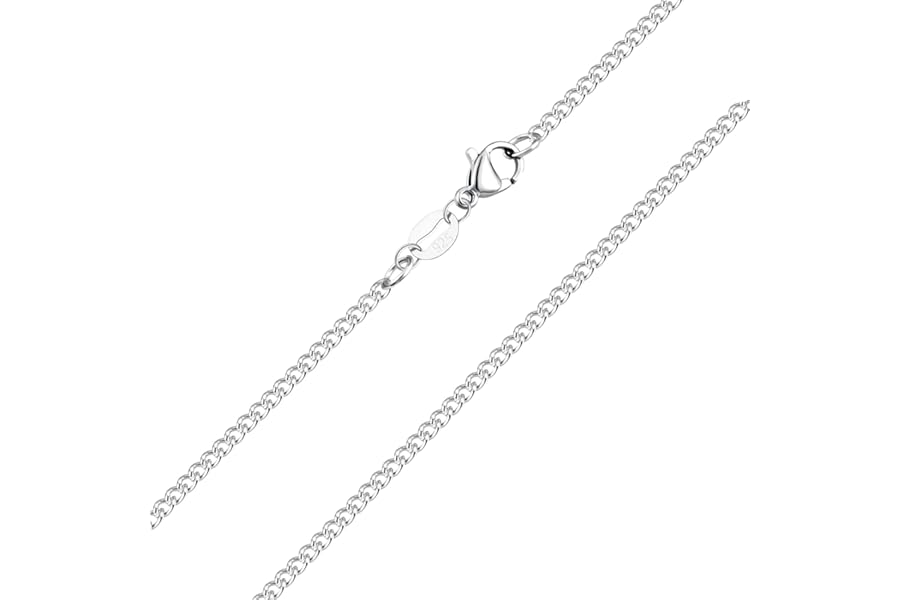 bifriend Delicate S925 Silver 16" 18" 20" 22'' 24" 26'' 28" 30" Inch 2.0mm Thick Italian Chain Choker Necklace Jewellery