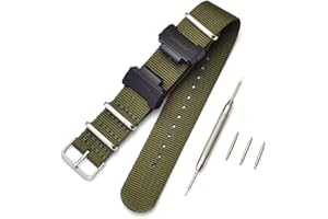 Shieranlee NATO Nylonowy pasek do zegarka Casio G-Shock GA-110, 120, GA-400, GD-100, DW-5600, GLS-8900, płócienny, męski, czarny, adaptery