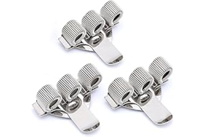 FAMIDIQGO 3 uchwyty na długopisy z 3 otworami, podwójny metalowy uchwyt na długopis do klipsa kieszonkowego, idealny do domu, biura, lekarza, pielęgniarstwa (kolor srebrny)