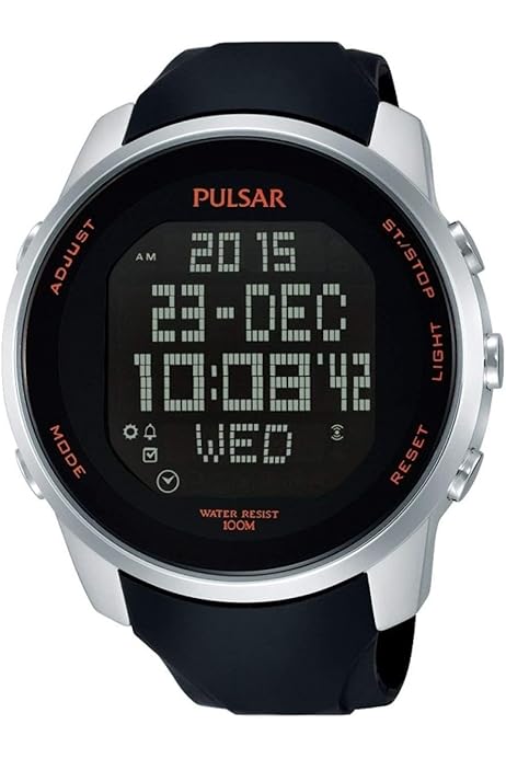 pulsar mens pulsar alarm chronograph lcd watch pq2037x1