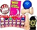 Produktbild ROYAL Kendama (Pro BKA Competition Approved) japanische Fähigkeit Toy +SPIKE Buch (auf Englisch) + Flames N Games Reisetasche. (Grun)