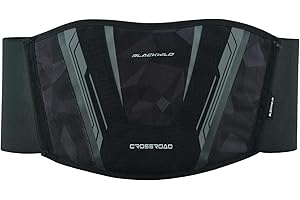 BLACKWILD THE RIDER'S SKIN BLACKWILD Motorcycle Kidney Belt, Crossroad Kidney Belt, Motorcycle Men and Women, Black Crystal Design, Effective Stabilisation Kidney Warmer, Lumbar Support, Back Support Belt