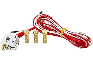 DollaTek Wytłaczarka Hotend 1,75 mm Metal V6 Zestaw DIY zawiera dyszę wytłaczarki i blok grzewczy oraz termistor 100k oraz blok grzewczy do drukarki 3D RepRap