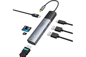 SELORE&S-GLOBAL USB C Hub with 4K@60Hz HDMI USB C Splitter Multiport Adapter 100W Power Delivery Adapter Type C Hub for mac with 5Gbps USB C 2 USBA 3.0, PD, TF/SD, USB C Dongle for MacBook Pro/Air, Lenovo, HP, Dell