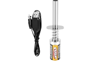 Caoruiy RC Nitro 1.2 V 1800Mah Rechargeable Glow Plug Igniter DC USB Charger for Gas Nitro Engine Power 1/10 1/8 RC Car