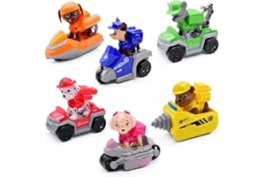 FISAPBXC Dog Patrrol Vehicle Set Dog Patrrol Pull Cars Dog Patrrol Cars Toy Mini Play Vehicle Collectable Dog Patrrol Racing Model Kids Boys Girls and Movie Fans Birthday