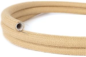 CREATIVE CABLES Creative-Tube, diametro 20 mm, rivestito in tessuto RN06 Juta, canalina passacavi modellabile