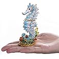 YU FENG Hinged Seahorse Trinket Box Hand-Pasted Rhinestones Crystal Jewelry Storage Box