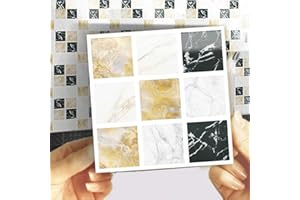EASYLIFESTORE EasyLife - 40 adhesivos para azulejos de pared para decoración del hogar, 10 x 10 cm, impermeables, autoadhesivos, adhesivos para azulejos para cocina y baño(Set 2)