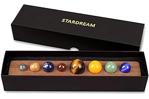 TONG YUE TongYue - Sistema solare in pietra preziosa naturale, realizzato a mano, decorazione per la casa, ideale come regalo.