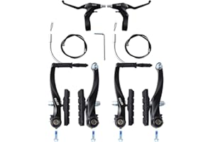 RUJOI Kit de Frein de vélo de Type V, étrier de Frein en V de 110 mm, boîtiers de Frein de vélo de 70 mm, Levier de Frein de vélo en Aluminium, boîtier et câble de Frein F/R