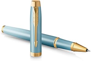 Parker IM Writing Rituals Rollerball Pen | Turquoise Green Finish with Gradient | Gold Trims | Fine Point | Black Ink | Gift Box