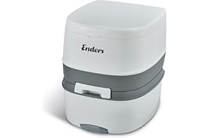 Enders Supreme Aseo WC inodoro portatil para camping - Water quimico portatil con altura de asiento comfortable. indicador de nível - wc portatil caravana superficie lisa y agradable, #4999