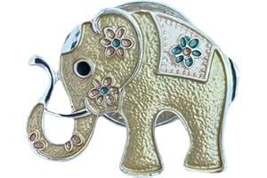Hotstylezone Magnetic Brooch Elephant Design For Scarf Coat Poncho