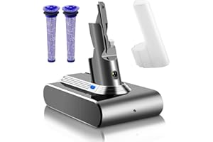 ADVNOVO 21.6V 4.5Ah V7 Batteria di Ricambio Sostituzione della Batteria per Dysom V7 Batteria V7 Absolute V7 Aspirapolvere Batteria +2 Filtri