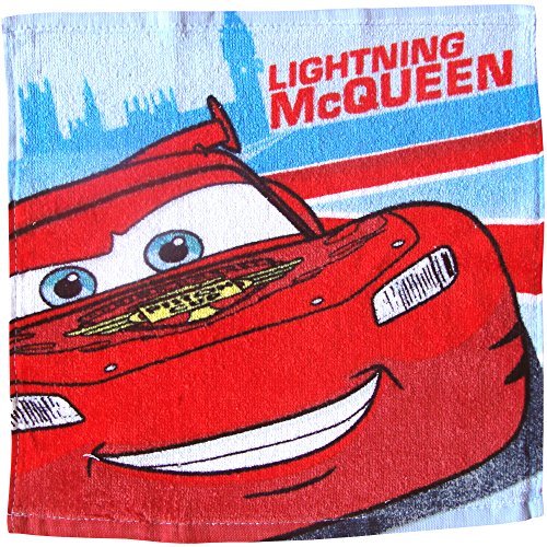 Boys Super Soft Disney Pixar Cars Face Cloth Wash Flannel (Lightning McQueen Blue)