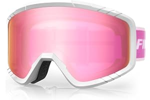 Findway Ski Goggles, Skiing Goggles For Snowboard Jet Snow, For Women Men Youth Teen OTG Over Helmet Compatible, Anti-fog 100% UV Protection, Anti-glare Ski Goggles