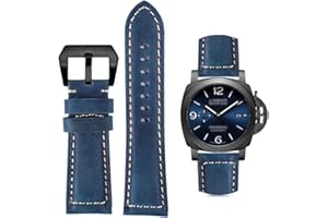 AIYIRUO Bracelet de montre, bracelet de remplacement en cuir vintage, bracelet pour montres, bracelet de remplacement en cuir véritable Doux étanche avec outils 20mm 22mm 24mm 26mm pour Panerai