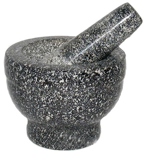 Mörser Mit Stößel aus massiver Granit Stein Gewürzmörser 9,5cm