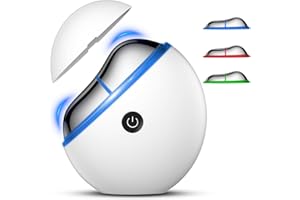 Ehomfory Appareil Anti Rides Visage, Massage Visage Double Menton avec EMS Lifting, Thermique à 42℃ - 3 Modes LED, Raffermissement Massage Anti-Âge