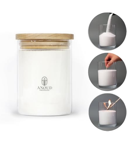 Kit Candele Di Sabbia CANDELISS 1kg - Perle Di Cera Naturale, Senza Paraffina