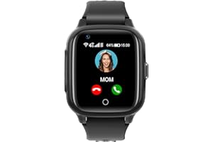 Krostming Smartwatch Bambini GPS 4G con WiFi Videochiamata SOS Camera Impermeabile Messaggio Sveglia Cronometro Modalità Classe Lettore Musicale Notifica Vibrazione Regalo per Ragazzi e Ragazze