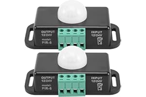 Sirxlevcy Interruttore sensore di movimento, 12 V, 24 V, sensore PIR, per strisce LED flessibili, confezione da 2