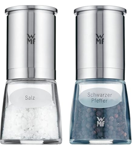 WMF De Luxe 5-Delige Set Voor Zout, Peper, Azijn, Olie, Standaard Met 2