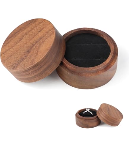 Youjia Boîte à Bague En Bois Avec Velours Pour Mariage | FindTheDeal