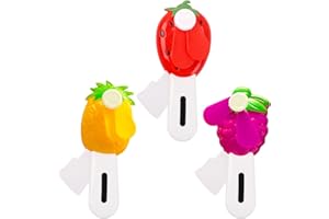 CWPFVQA Paquet De 3 Ventilateurs À Main, Ventilateur À Main en Forme De Fruit, Petit Ventilateur Manuel Portable, Ventilateur À Main pour Enfants (Couleurs Aléatoires)