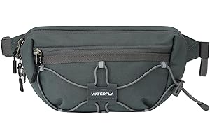 Waterfly Petite Sac Banane Homme Femme avec RFID Blocage Sacoche Banane Antivol avec Ceinture Réglable pour Voyage Randonnée Cyclisme Balade Ville Vacances Gris