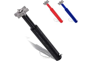 DOETYD Golf Club Groove Sharpener with 6 Carbide Tungsten Steel Cutters, Golf Club Cleaner and Club Repair, Re-Grooving Cleaning Tool, Perfect Tool Accessories for Golf Irons Black