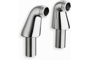 GALICA colonnettes chrome pour baignoire - LOT DE 2-inclinées- excentriques- mâle 20x27 (3/4) aux 2 extrémités