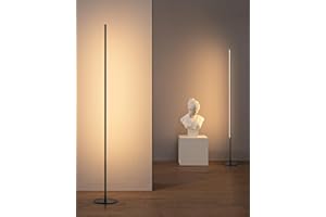 EDISHINE 2 szt. Lampa stojąca LED do salonu, 147 cm kolumna z możliwością ściemniania, 3000 K ciepła biel, nowoczesna lampa nastrojowa, przełącznik nożny, dekoracja wnętrz pokoju zabaw, czarna