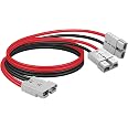 Cavo Connettore Anderson 50A Con Terminali M8 – Lunghezza 100 Cm, 12 AWG, 1000V, Per Batterie E Veicoli Elettrici
