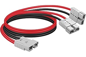 CERRXIAN Cable Divisor de extensión de Carga de batería 50 A, Cable combinador Paralelo Anderson Y, 10 AWG 50 A 1 a 2 Conector de desconexión rápida Divisor-1.8 pies