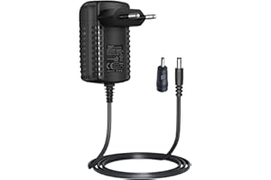 Security-01 Adaptador de Fuente de alimentación de CA a CC 12 V 0,5 A, Conector de 5,5 mm x 2,1 mm con Punta de conexión de 3,5 mm x 1,35 mm