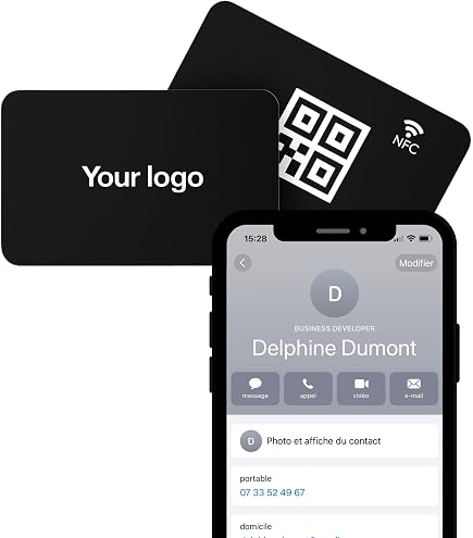 Carte NFC & QR Code Personnalisable Phygi.cards - Pour Partager Son Profil Instagram Instantanément - Compatible IOS/Android - 9