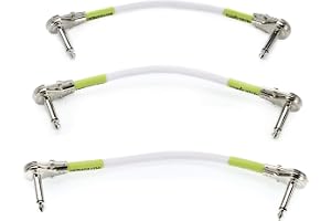 Ernie Ball 6 inch Flat Angle/Flat Angle Patch Cable 3-Pack