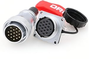 DRRI WEIPU WS28 Heavy Duty Assembly 500V 10A 17-Pin Metal Aviation Bulkhead Connector Automotive Electrical Plug Socket for Industrial Control Systems