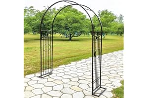 ARTSIM Arche de Robuste pour Jardin, Arceau à Rosiers métal Grande Arche de Plante Grimpantes Balcon Exterieur pergola 1.4m 1.8m 2.6m 3.4m Large (Color : Naturelle, Size : 220cm x 230cm)