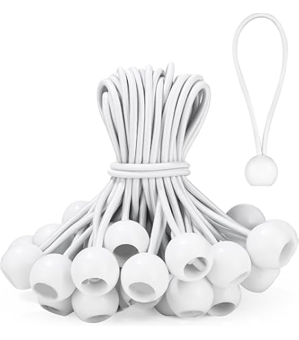 15 Corde Elastiche Con Sfere - Elastici Per Teloni, Occhielli, Campeggio E Fissaggio