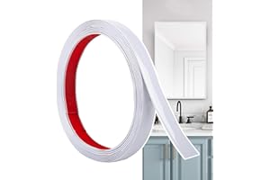 Hengrongshen Molduras Decorativas Autoadhesivas Blanco Mate (6M x 2cm) Despegar y Pegar, Tiras de Pared de PVC Flexibles, Ideales para Paredes, Espejos, Techos, Suelos, Armarios, Azulejos