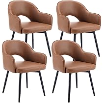 chairus Eetkamerstoelen, set van 2, PU-leer, mouwloze