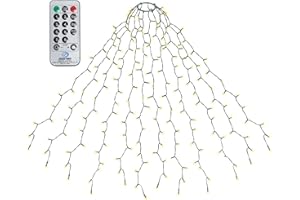 SALCAR Guirlande Lumineuse 420 LEDs pour Sapin de Noêl avec Télécommande, 2m x 12 exterieur Etanche Guirlande LED Sapin Décoration (1,5-2,4m sapin) pour Décoration Noël, Fête, Jardin