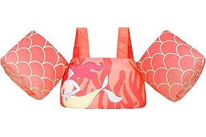 GOGOKIDS Toddler Swimming Float Vest, Arm Bands Kids Swim Vest with Shoulder Harness Baby Floats Swimming Training Jacket for 2-6 Years Old Boys Girls, 20-50lbs (9-23kg)