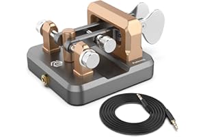 Putikeeg CW Clé Morse,clé télégraphique CW Keyers,télégraphe clé,clé Morse,Pagaie Double clé Morse,Transmetteur de Code Morse,manipulateur Morse (Gris-Or)