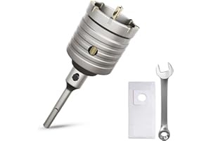 ZENIX Korona wiertnicza 60 mm gwint SDS plus adapter 110 mm i wiertło centrujące, z kluczem płaskim i workiem chroniącym przed kurzem, wiertło do otworów ściennych do muru, kamieni naturalnych, piaskowców