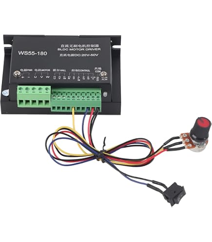 Controller Driver Motore BLDC WS55-220 - 20-50V CC, 500W, Per Motori Senza Spazzole 3 Fasi (Con O Senza Sensori Hall)