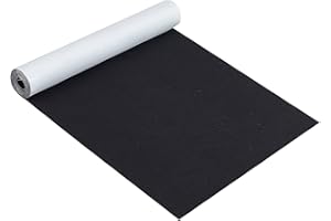 BENECREAT Rollo de Tela de Fieltro Negro(2mx40cm) Tela Adherente Pegajosa Hojas Posteriores Hojas Adhesivas Traseras, Autoadhesiva, Duradera y Resistente al Agua, Multiusos